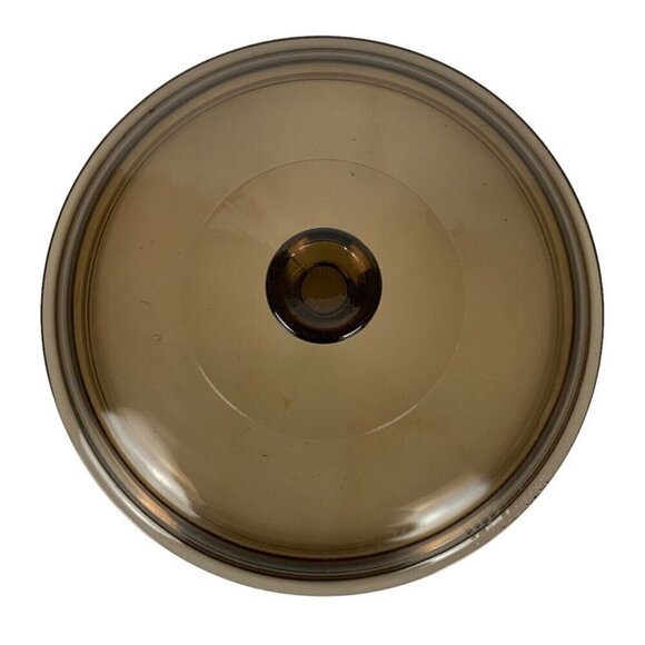 Corning Vision Pyrex 1.5L Round Casserole Dish Amber Glass 023 623 Vintage 70s - Picture 8 of 12